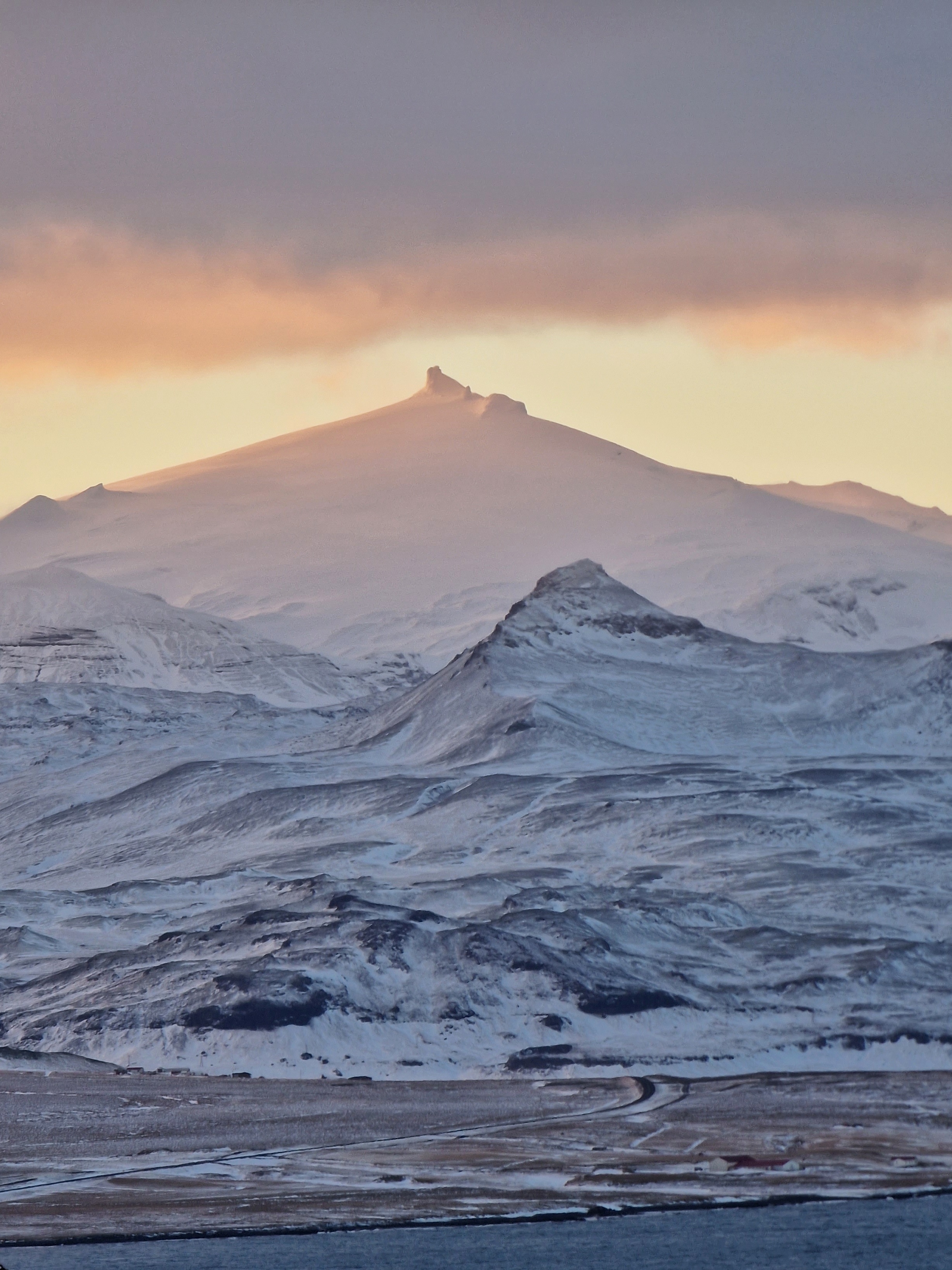 Mountains Towering up in the Snaefellsness Peninsula